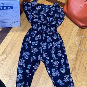 No. 6 Navy Floral Jumpsuit pct